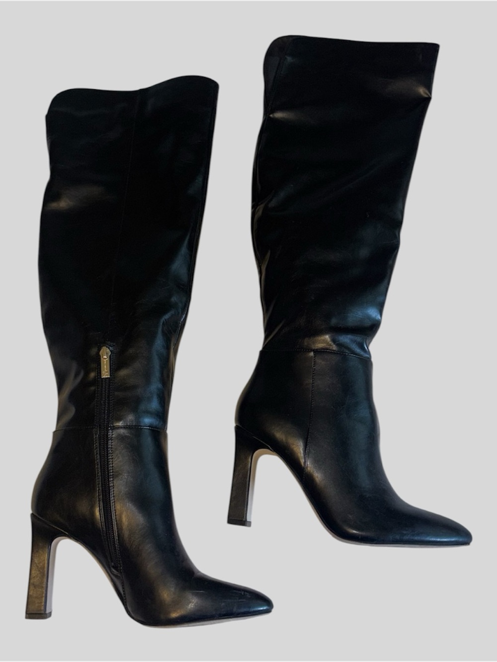 Jessica Simpson Black Knee-High Pointed Toe Heeled Boots Womens 8.5